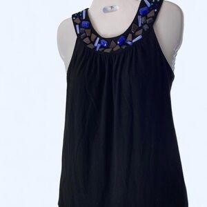 Express beaded Embellished Black Sleeveless Top S